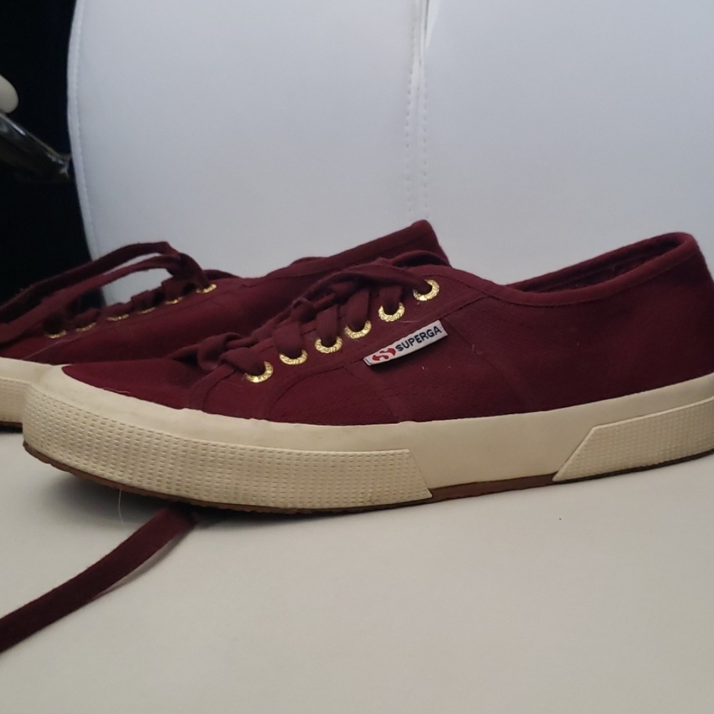 Superega Red Canvas Sneaker